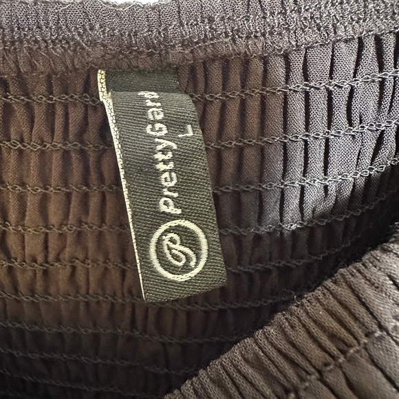 Black Puff Sleeve Tiered Midi Dress | Square Neck Romantic Flowy Holiday Dress - Picture 5 of 5